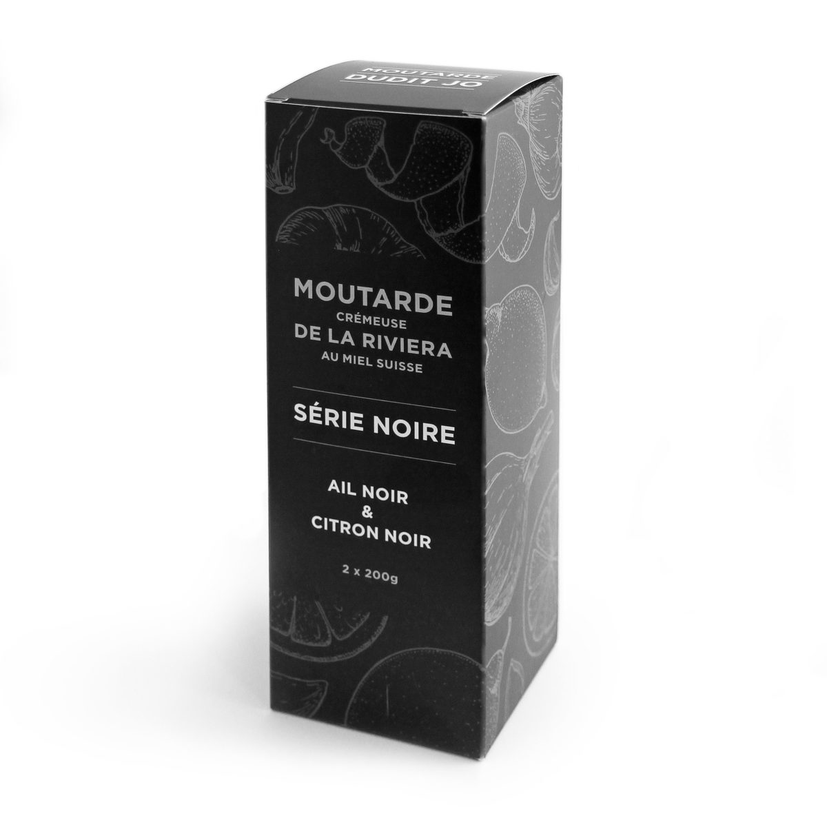 Coffret "Série Noire" Moutarde crémeuse - Ail Noir & Citron  Noir 200g